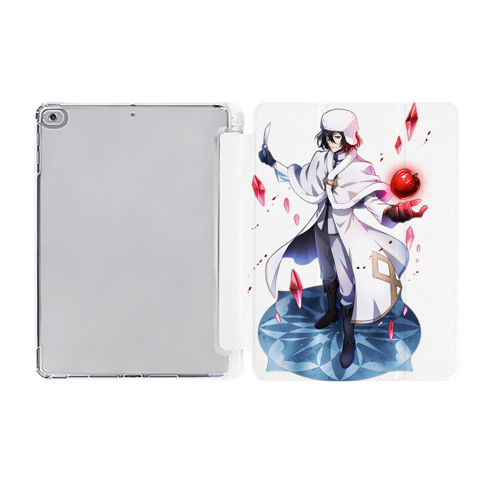 （画像用） 文豪ストレイドッグス Bungo Stray Dogs IPad ケース ペン収納付き 三つ折りスタンド PUレザー×シリコン 対応機種9.5/10.5/10.9インチ